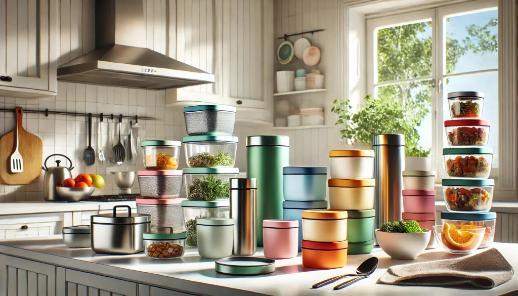 Contenedores para alimentos colorida