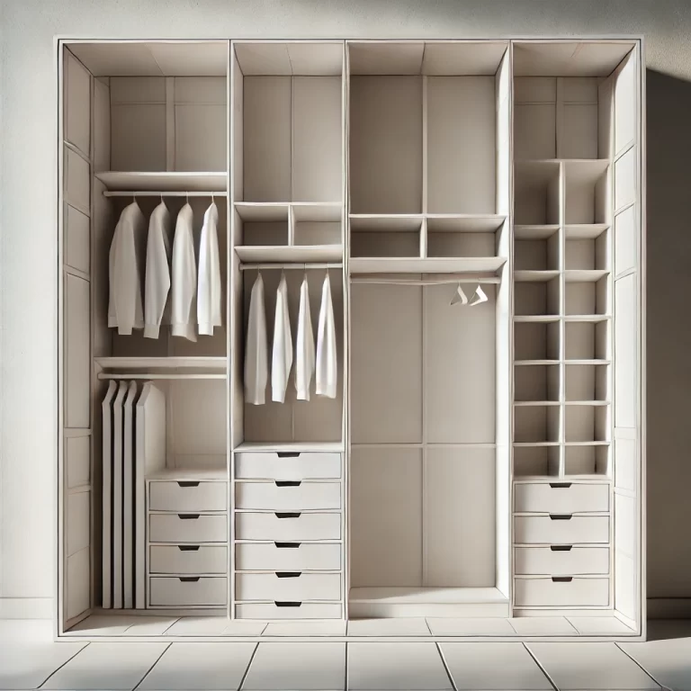 closet de tablaroca en blanco