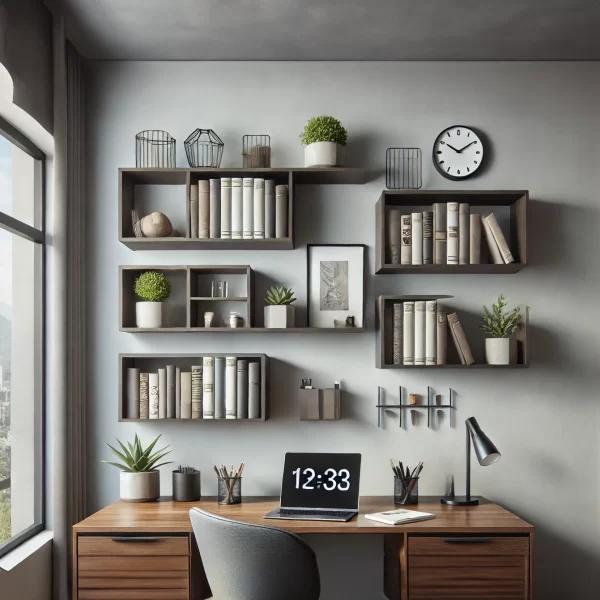 Estante de pared flotante para oficina cuadro
