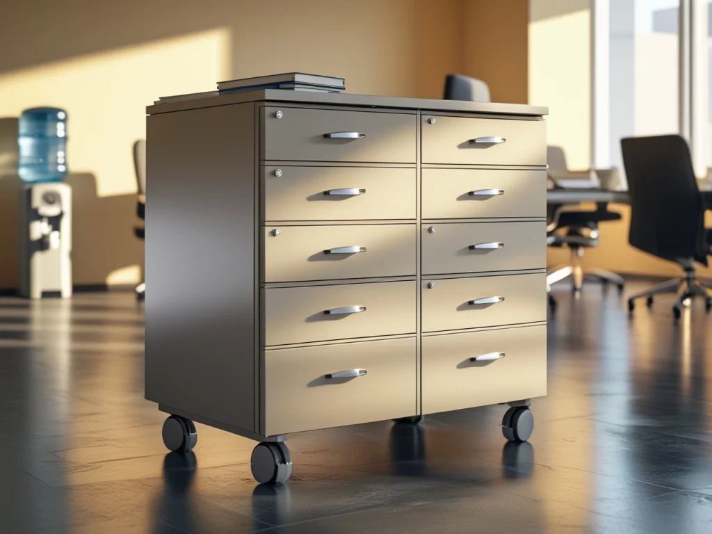 Gabinete de almacenamiento con ruedas para oficina