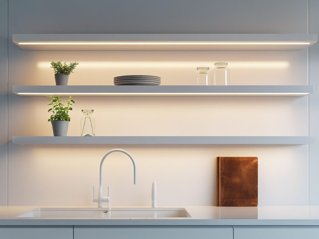 Repisas flotantes para cocina