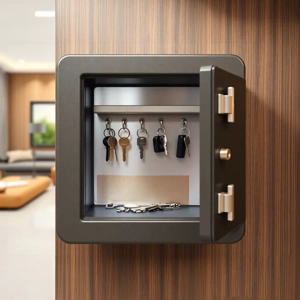 Guarda llaves en una casa moderna portada