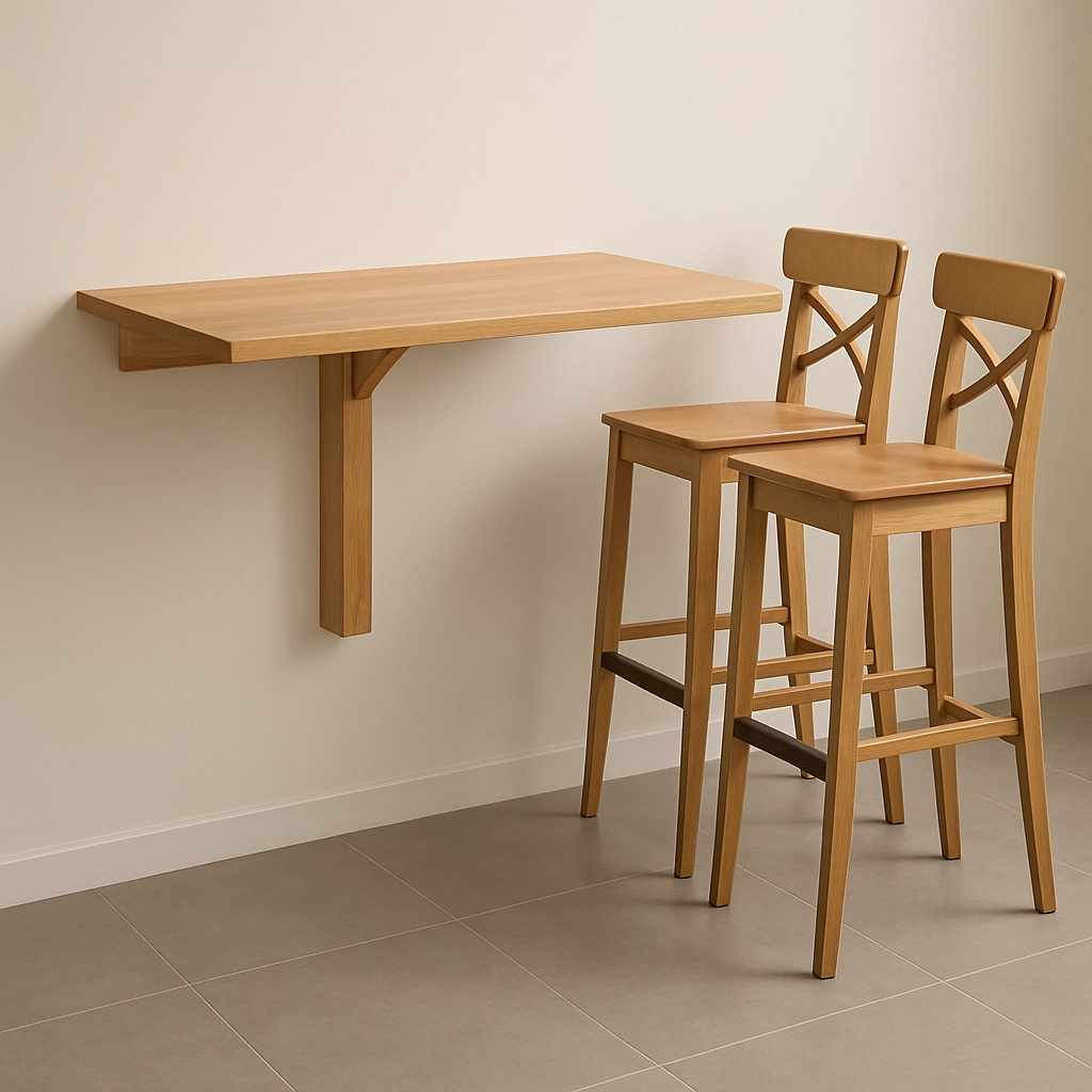 Barra plegable con sillas