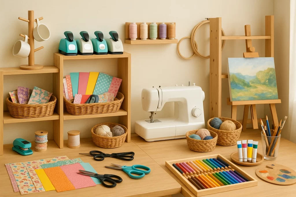 Espacio para manualidades organizado