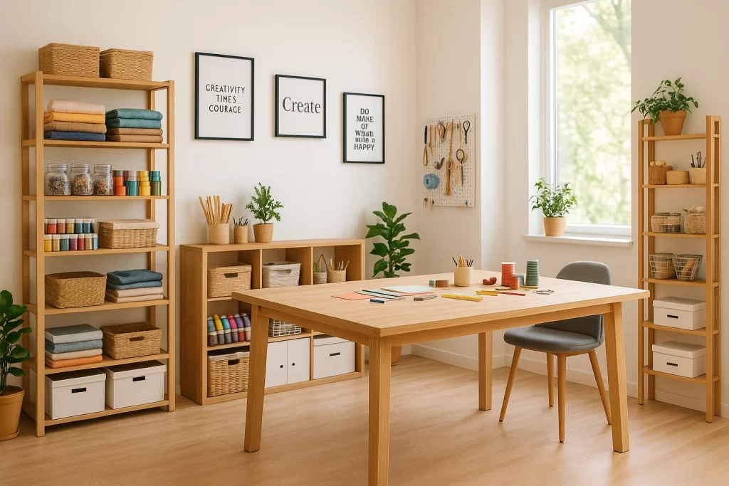 Taller de manualidades con almacenamiento