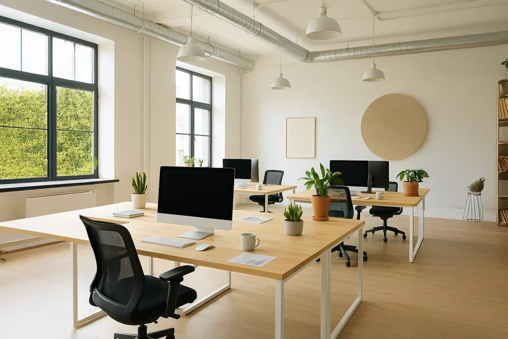 Color para oficinas con luz natural