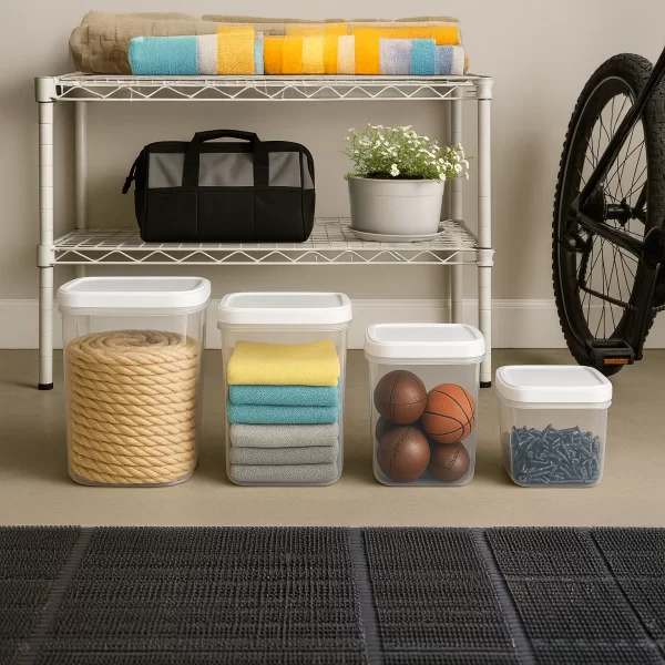 Contenedores de plastico cuadro