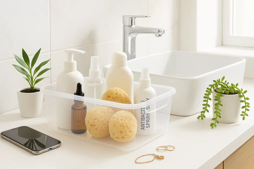 Contenedores plasticos para el baño