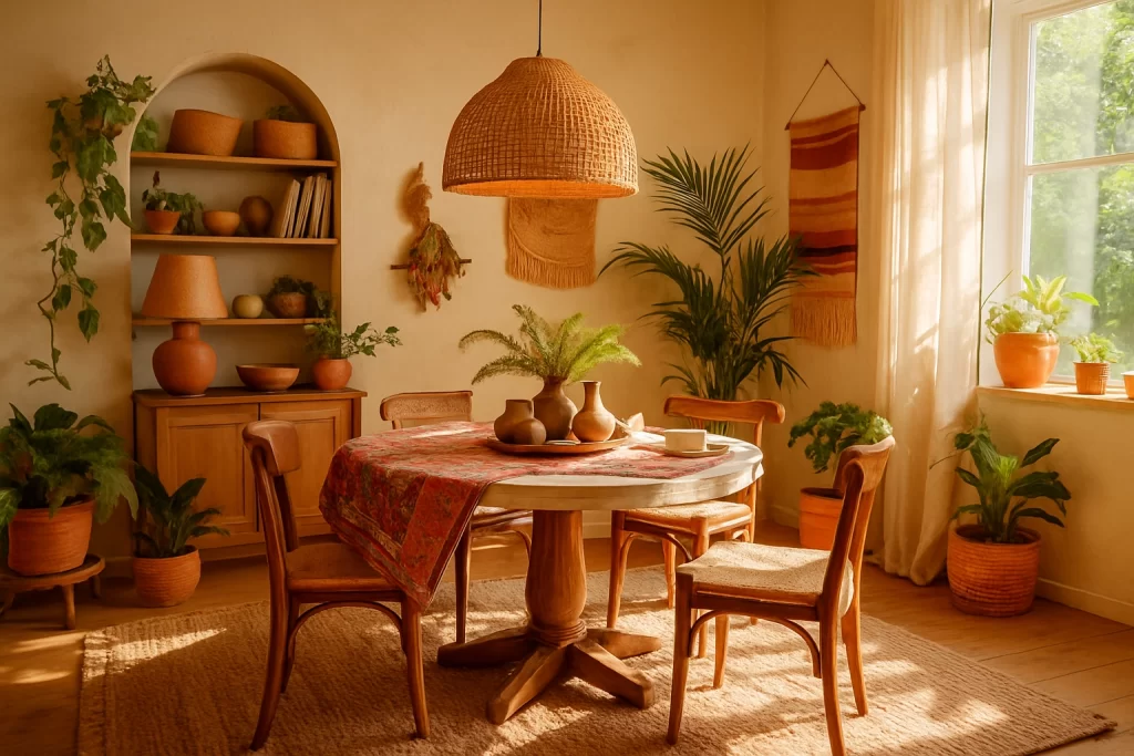 Decorar un comedor bohemio