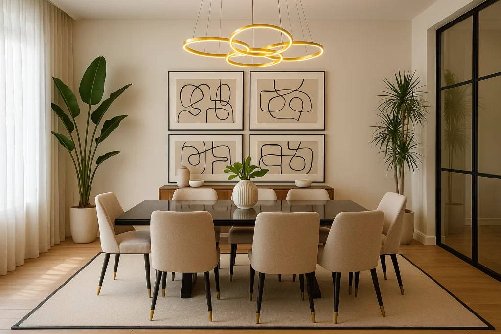 Decorar un comedor con iluminacion