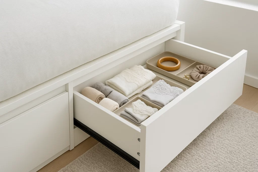 Cajon de la cama para almacenamiento