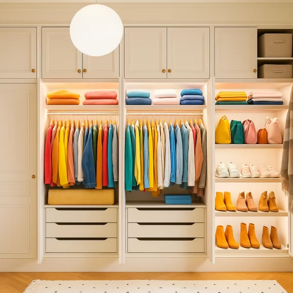 Closet Abierto Colorido Cuadro