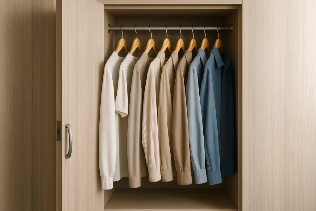 Espacio abierto para evitar la humedad en el closet