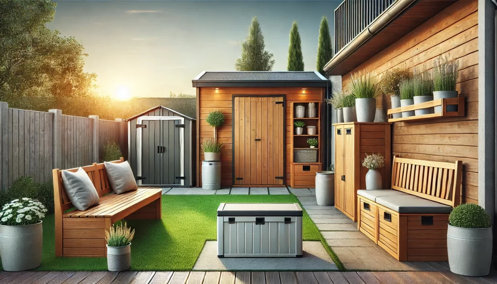 Almacenamiento exterior resistente al agua espacio abierto