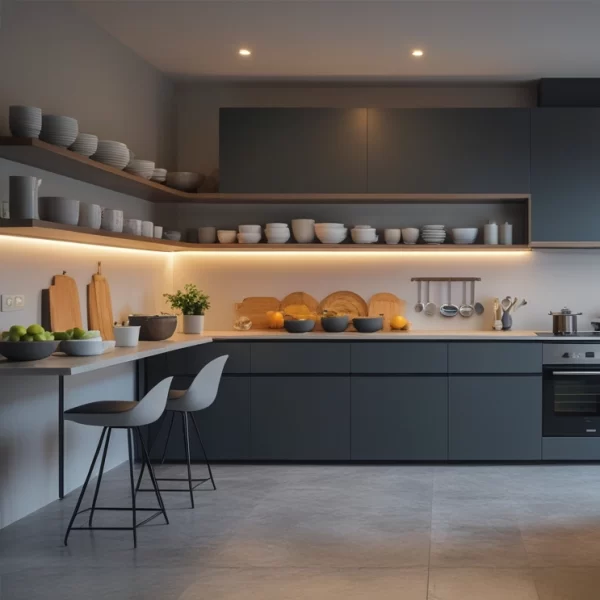 Almacenamiento de tazas y platos cuadro