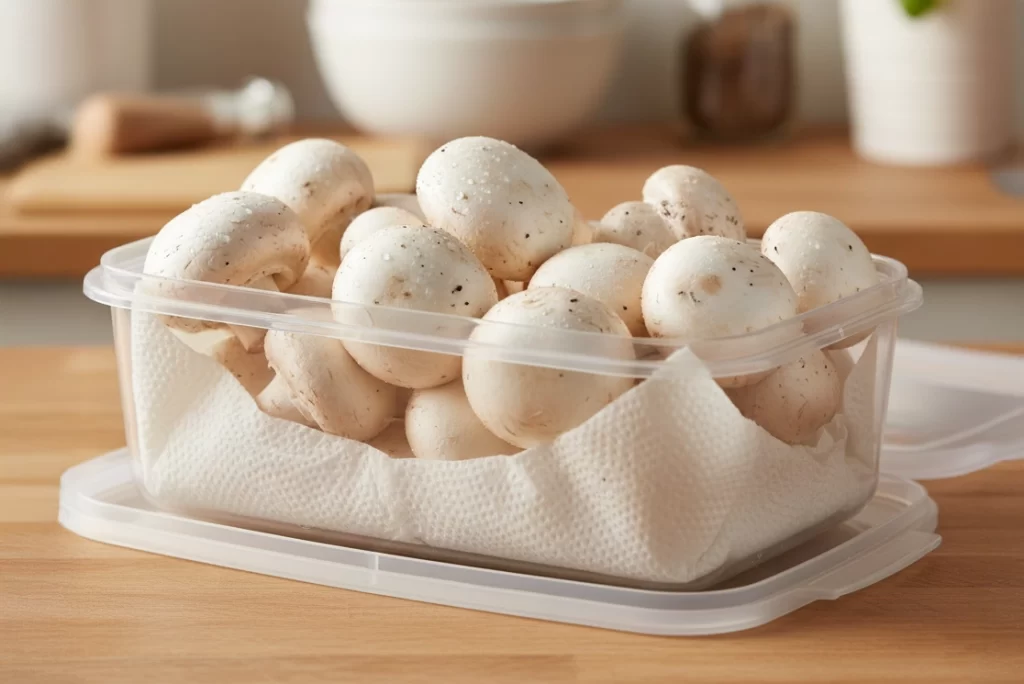 Como conservar champiñones con papel