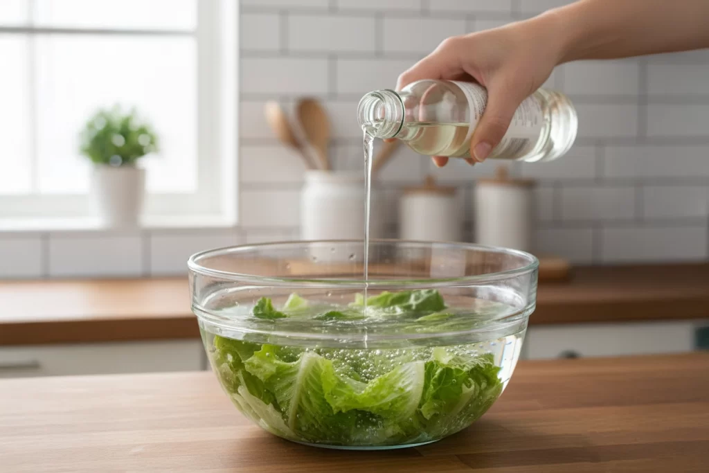 Como desinfectar la lechuga con productos