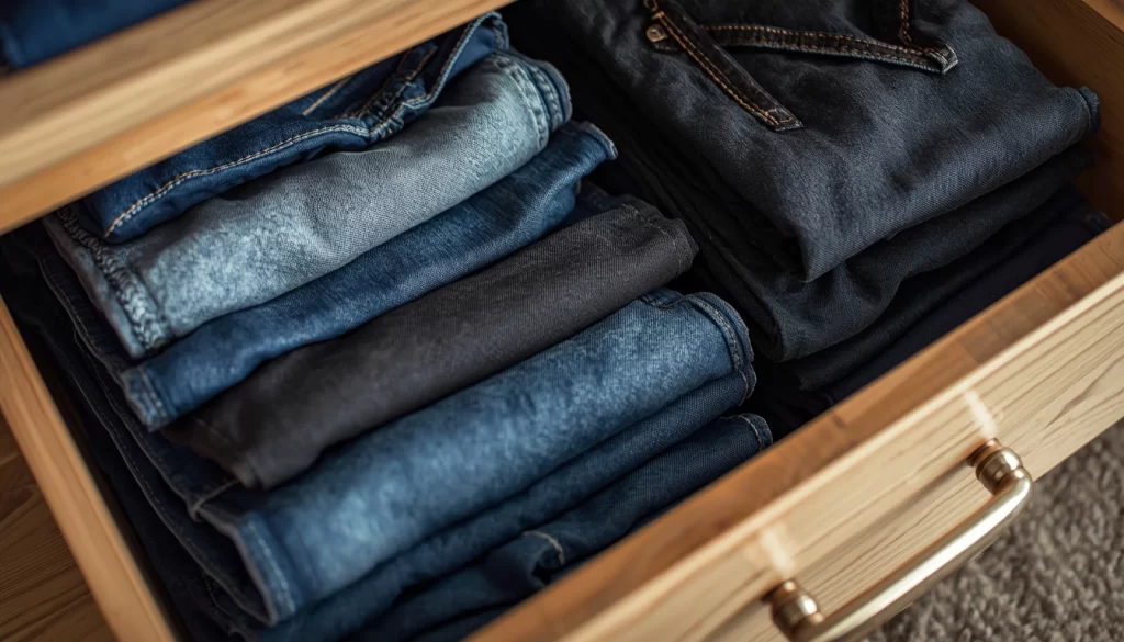 Como guardar los pantalones en un cajon