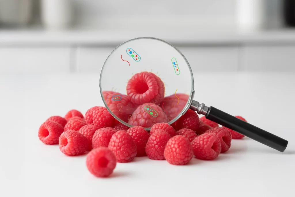 como desinfectar frambuesas de las bacterias