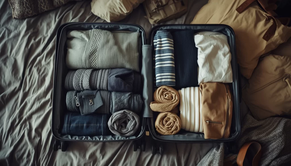 como doblar la ropa en una maleta