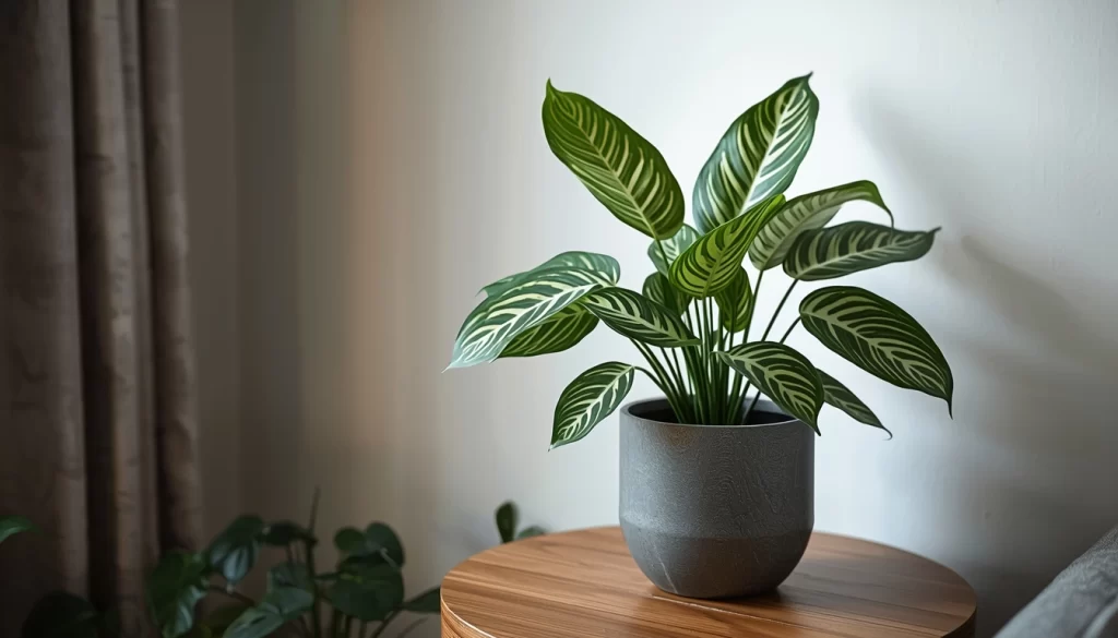 planta de interior aglaonema