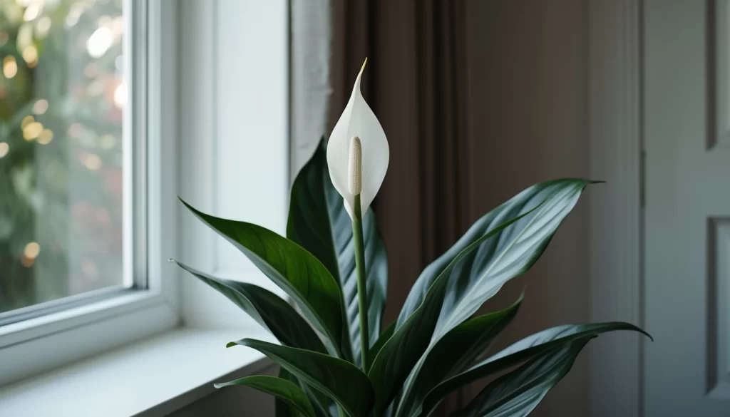 planta de interior lirio de paz